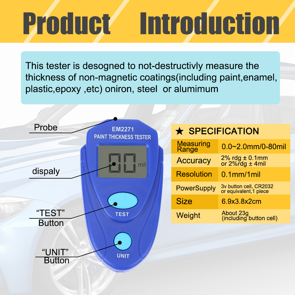Paint GM200/EM2271 Coating Thi - Paint Thickness Gauge 评论和价格